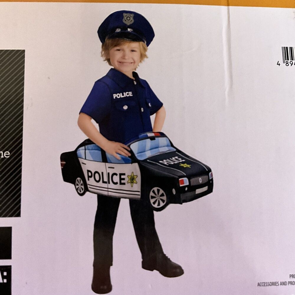Toddler 3t/4t Cop Car Police Step In Costume Dress Play Halloween Child Cosplay